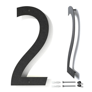 12 Inch Metal House Numbers for Outside | Large Metal House Numbers for Outdoors | Black Coated Rust-Proof Home Address Numbers/Plaques | Metal Numbers