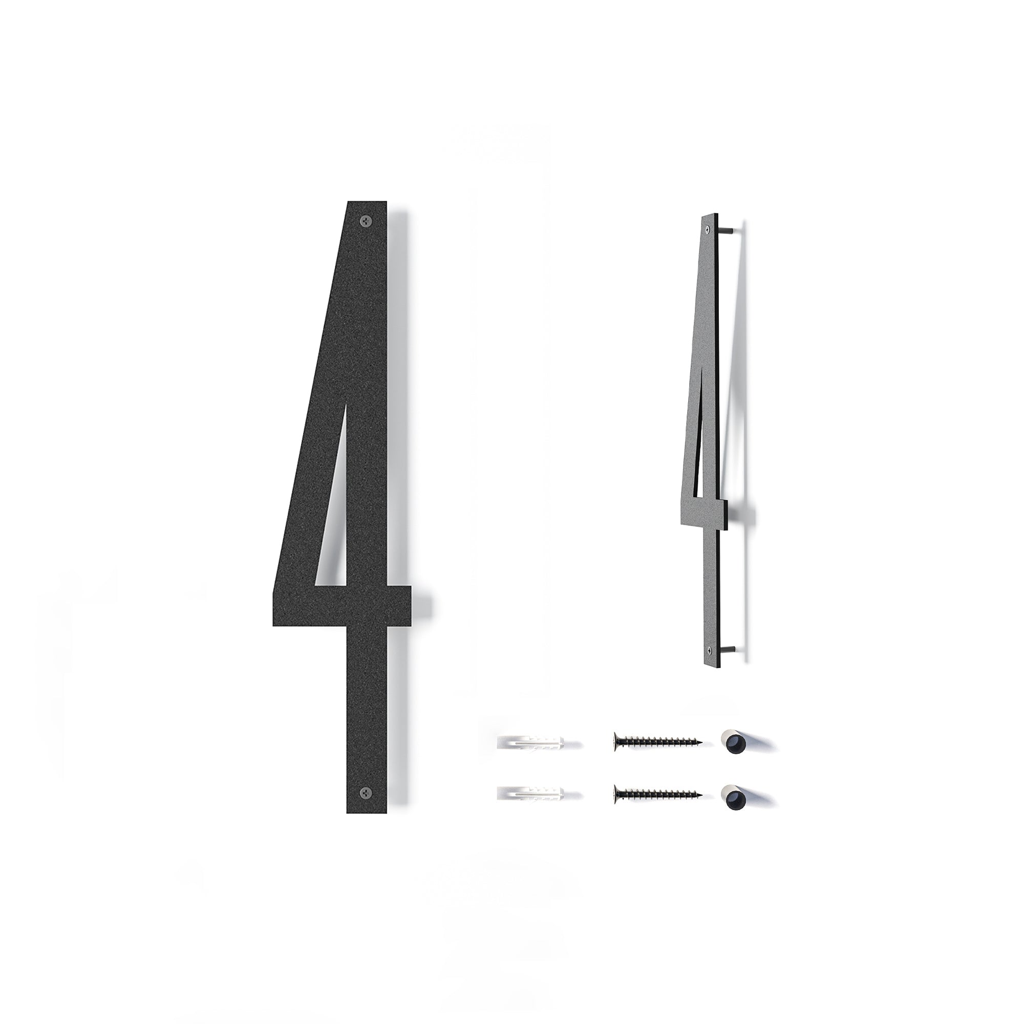 Graviers Design House Number Made of V2A Stainless Steel, 120 x 120 mm,  White, Weatherproof, Rustproof, Individually Adjustable according to Your  Own Desired Number, Made in Germany : : DIY & Tools