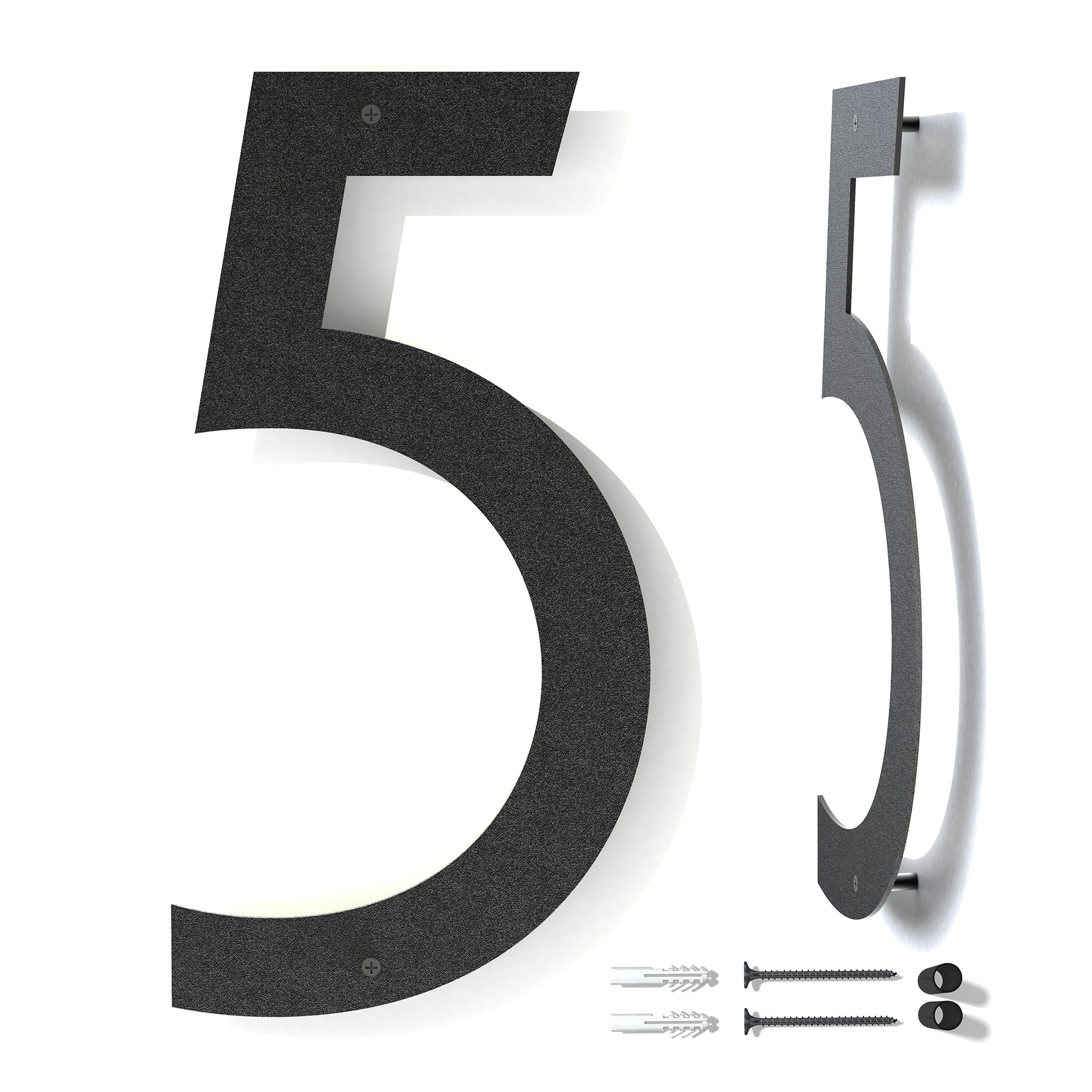 12 Inch Metal House Numbers for Outside | Large Metal House Numbers for Outdoors | Black Coated Rust-Proof Home Address Numbers/Plaques | Metal Numbers