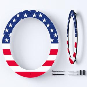 Metal House Numbers with American Flag | US Flag House Numbers