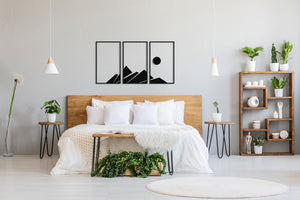 Mountain and Sun Metal Wall Art - REINCARVATION