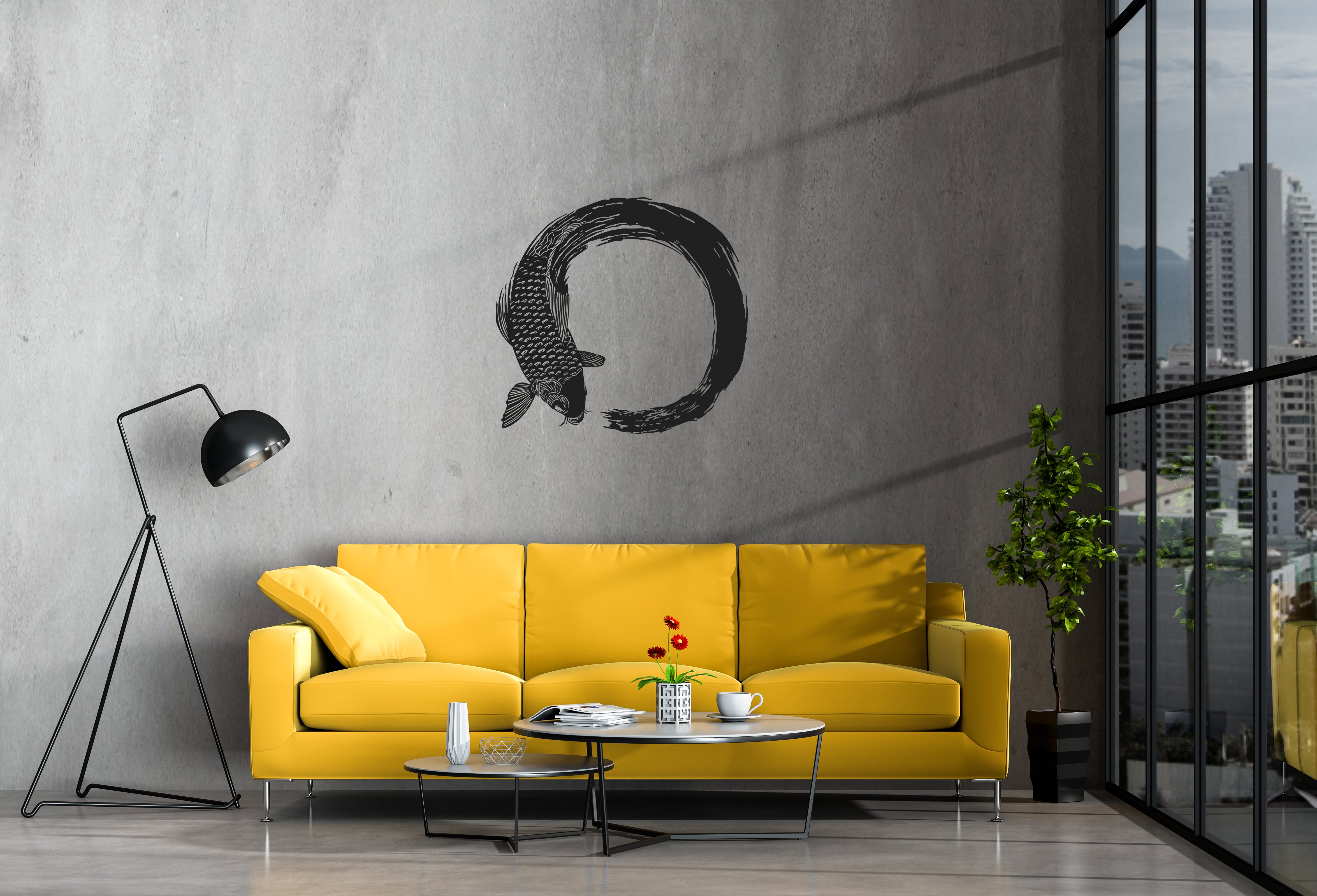 Koi Fish Enso Circle - REINCARVATION